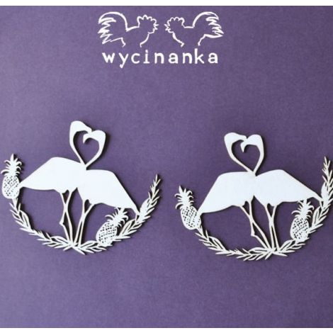 Tekturka Wycinanka Aloha! - Dekory z flamingami, 2szt